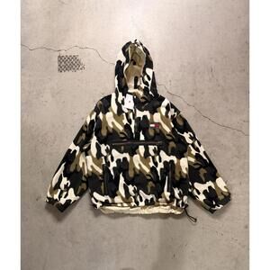 RARE Tommy Hilfiger Reversible Camo & Cream Pullover Jacket